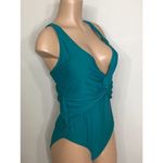 Nicole Miller New. plunge neck swimsuit. XL. Normally $120 Photo 6