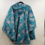 Vera Bradley  Rain Poncho Peacock Garden Hooded Packable NWT SM MED Photo 4