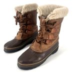Sorel Women’s Alpine Waterproof Sherpa Lined leather Boots size 7 Duck Caribou Photo 1