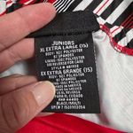 No Boundaries  Y2K Red and Black Striped Halter Top – Retro Bubble Hem Clubwear Photo 6