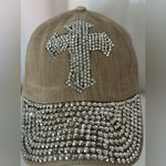 Something Special Brown Rhinestone Embellished Women's Baseball Hat (896) Tan Photo 3