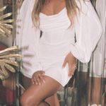 Princess Polly LILLIE LONG SLEEVE MINI DRESS WHITE Photo 5