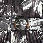 Lark + Grey Black and White Pleated Midi Skirt Sz Small Elasticated Waist New Photo 2