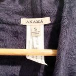 Anama USA NEW Anama Navy Open Front Long Cardigan Vest Faux Fur Small S Photo 1