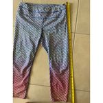 Athleta  medium purple pink blue legging‎ geometric athletic pants cape Photo 1
