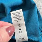 Athleta  Senorita Blue Teal V-Neck Long Sleeve Organic Cotton Dress Large Tall Photo 7