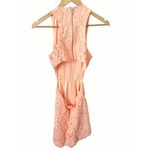 NBD Revolve Coral Pink Cutout Lace Sleeveless A-Line Mini Dress Size Small Photo 3