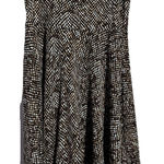 Dress Barn Brown and White Geometric Print A-Line Skirt, size S Photo 0