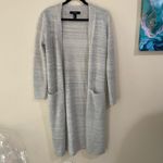 Forever 21 Gray Marbled Open Front Duster Cardigan Sweater Size S Photo 1
