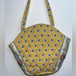 Vera Bradley Y2K Retired Elizabeth Style Quilted Emily Small Tote Yellow Rosette Photo 3