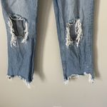 Free People Size 27 Mid Rise Ripped Knees Frayed Straight Leg Jeans Photo 1