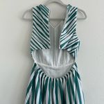 Hunter Bell  Kathleen Midi Dress Emerald Stripe Photo 5