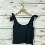 Marine layer Lexi Knot Strap Rib Tank - Black - XS Photo 12