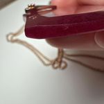 Kendra Scott  Aislinn Long Pendant Necklace “Maroon Agate” Rose Gold Tone Photo 7