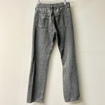 ZARA  Silver Coated High Waisted Denim Straight Jeans Gray Silver Women's US 2 Photo 2