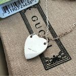 Gucci New Silver Trademark Heart Bracelet in Silver Photo 5