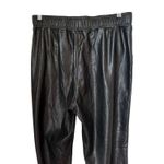 Steve Madden RUN THE WORLD JOGGERS IN BLACK faux leather size large Photo 9