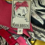 Yoana Baraschi Womens Size 2 Multicolor Paisley Abstract Surplice Ruched Dress Photo 3