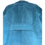 AMI Leather Jacket Women's Medium Teal Country Western Suede Quilted Equestrian Green Photo 8