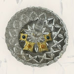 EXPRESS Gold Toned Blue & Orange Stone Dangle Drop Wire Hook Earrings Photo 0