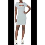 Guess Lana Ribbed-Knit Bodycon Dress MEDIUM BLUE Tanzanite Short Sleeve Photo 3