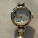 Carriage By Timex Womens Two Tone Silver Gold Stretch Band Quartz Watch Photo 4