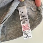 Topshop Crop Top T-shirt Grey Knot Front Knit Short Sleeve ~ Women’s Size 2 Photo 3
