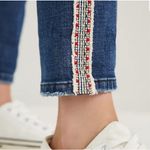 Anthropologie Jeans Womens 28 Pilcro SLIM Boyfriend Crop Aztec Embroidered Photo 1