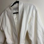 Trina Turk  White Wrap Blazer Jacket Belted Kimono Sleeve Size 6 Photo 4