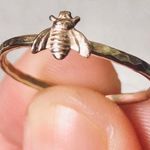 Handmade dainty 14k gold fill honey bee ring Photo 0