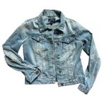 Lucky Brand Womens Dixie Embroidered Back Patch Denim Jean Jacket - Sz S Photo 1