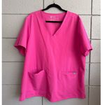 FIGS Women's  Casma Three-Pocket Scrub Top in Electric Orchid size XXL Limited Photo 1