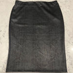 Apt. 9 NWOT  Womens Snakeskin Print Faux Leather‎ Pencil Skirt, Black, Size L Photo 0