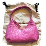 NWT BY FAR Baby Amber Fuchsia Circular Croco Embossed Leather Pink Photo 9