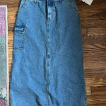 All Row Denim Maxi Skirt Blue Photo 0