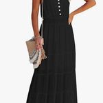 PRETTYGARDEN {NWOT}  - HIGH WAIST FAUX BUTTON UP MAXI DRESS Photo 0