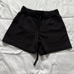 Lee Heritage Womens Size Medium Black Sweatshorts Drawstring Shorts Pockets Photo 0