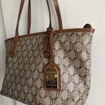 Ralph Lauren  Medium Brown Leather Logo Tote Photo 6