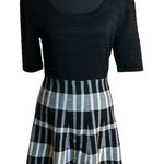 Candie's Whimsigoth Preppy Knit Candie’s Windowpane Plaid Fit & Flare Sweater Dress Large Photo 0