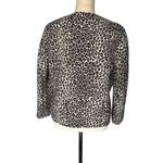 Ann Taylor  Women's M Leopard Print Open Front Cropped Jacket Multicolor Casual Photo 4