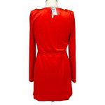Bar III Velvet Red Long Sleeve V-Neck Dress Size Large NWT Photo 8