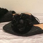 Black Flower Mules/Flats Size 6 Photo 1
