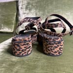 Gianni Bini GB Leopard Sweet Talk Leather Suede Platform Sandal Size 8.5 Photo 4
