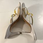 Jimmy Choo  Heels White and Yellow Y2K Vintage Stilettos *heel tips need replaced Photo 4