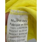 Terzo Millenio Light Yellow Pure Linen Italy Blouse Women's Size Large L NWT Photo 6