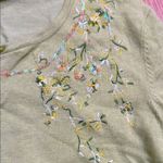 Faded Glory  Cardigan Sweater XL 16 18 Light Green Embroidery Sequins Vintage 90s Photo 2