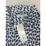 Alexander Jordan Womens Button Shirt Top medium Blue and White NWT Photo 8
