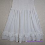 Eloquii off white smocked bodice dress smocked, tiered, size 18 Photo 2