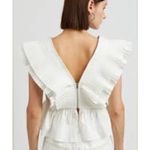 En Saison Lorena Blouse in White NWT Sz. M Size M Photo 1