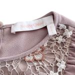 See By Chloe  Pink Ruffled Lace Bib Tiered Long Sleeve Midi Dress Size 36/ US 4 Photo 2